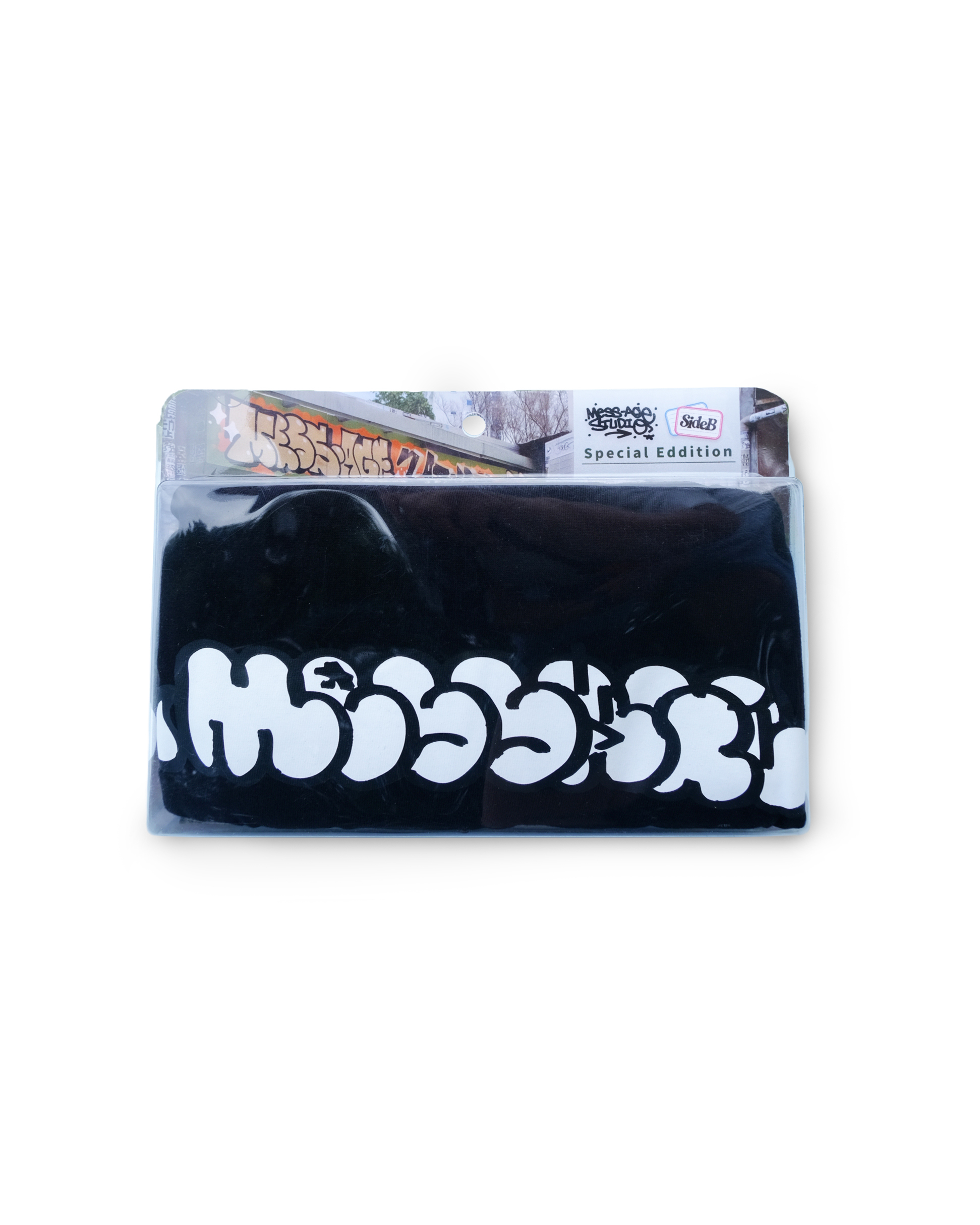 Mess-age x Side B - Special Edition Throwie Tee Black