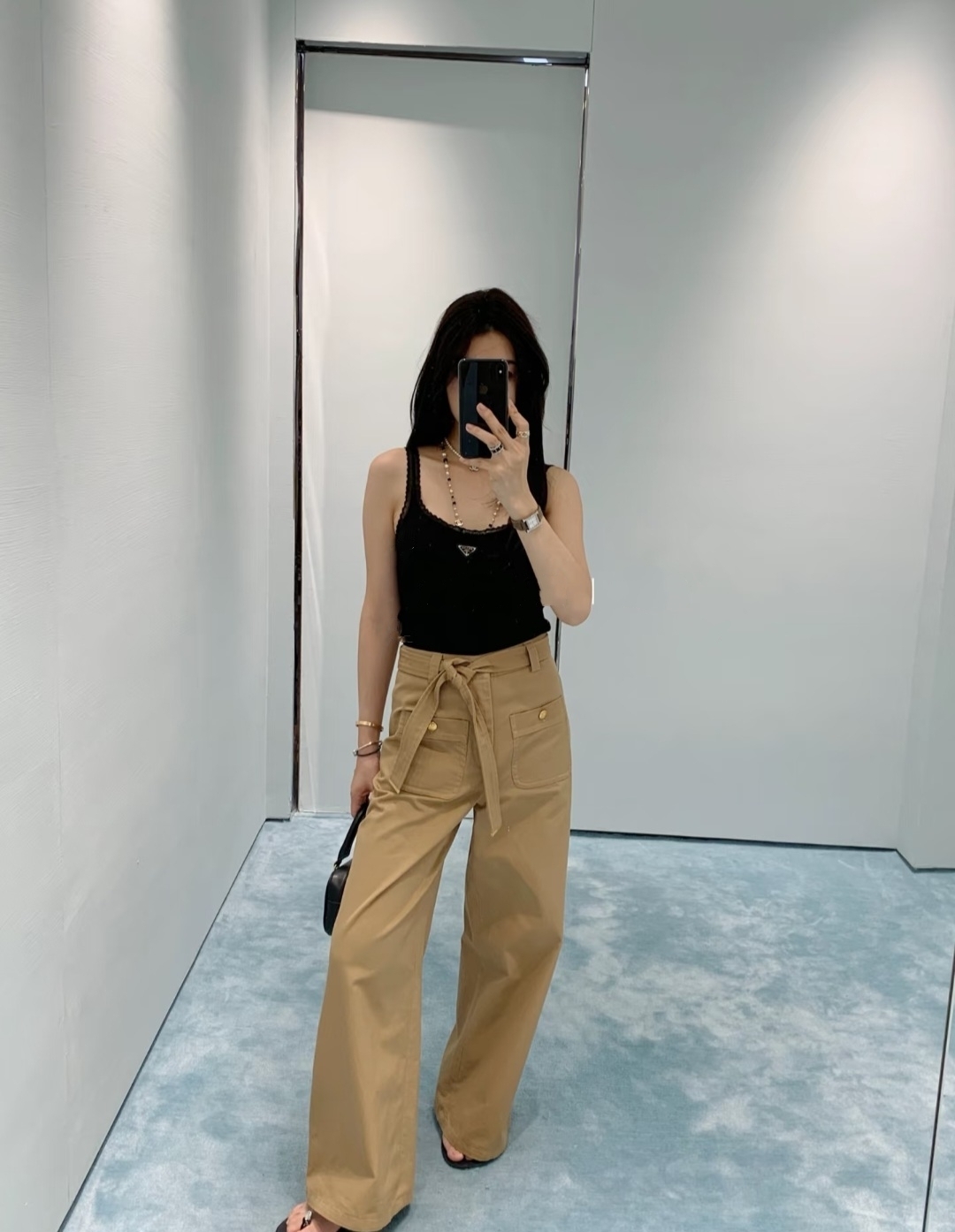 PRADA 黑色 女款 蕾絲背心