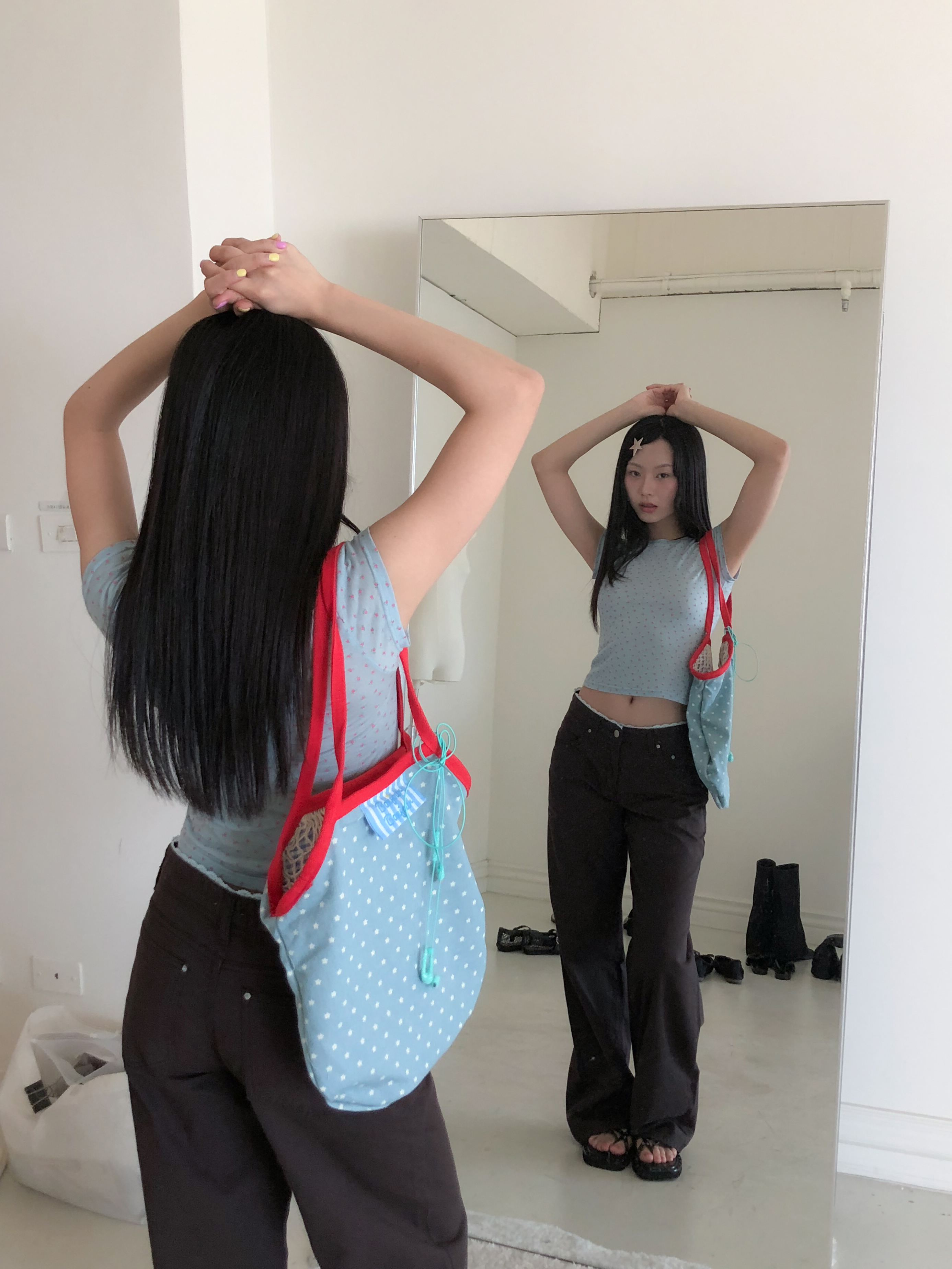 櫻桃雙面肩背包