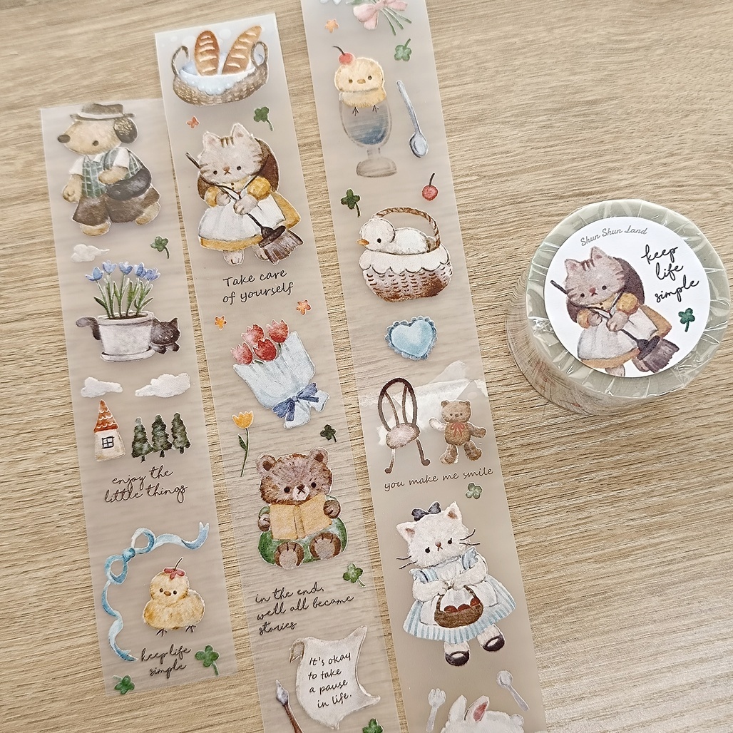 Shun小順．keep life simple 3.5cm霧面PET膠帶 <整捲/分裝>