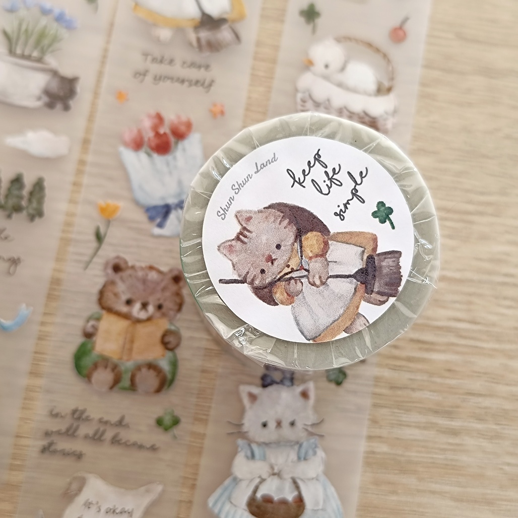 Shun小順．keep life simple 3.5cm霧面PET膠帶 <整捲/分裝>
