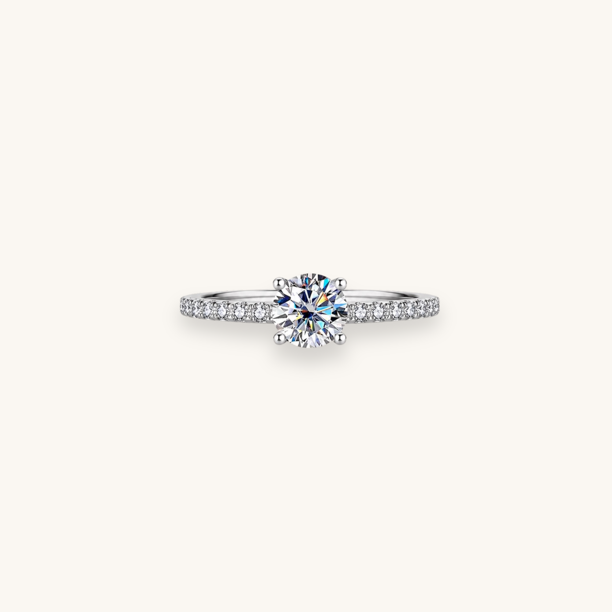 Claire moissanite rings