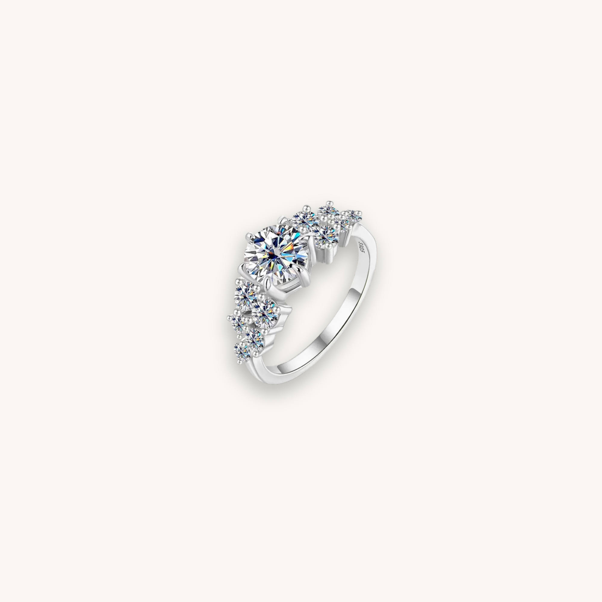 Zoey moissanite ring