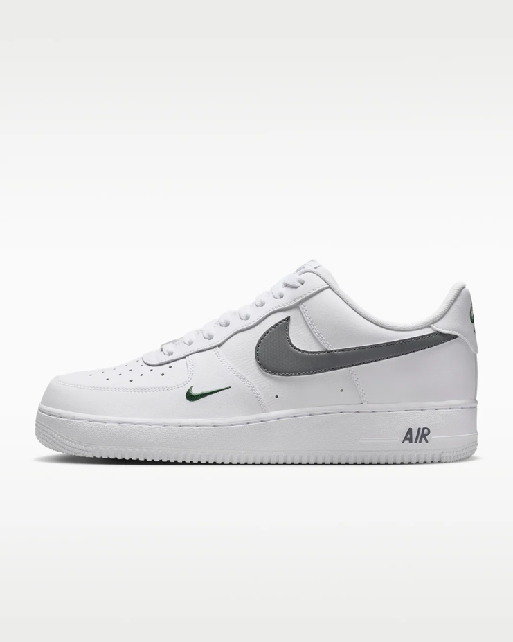 【預訂】NIKE AIR FORCE 1 LOW 白灰 霧綠刺繡剔-MEN