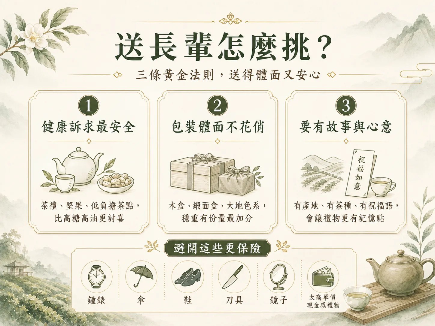 送長輩情境:一杯溫熱的茶,穩重、健康又有面子