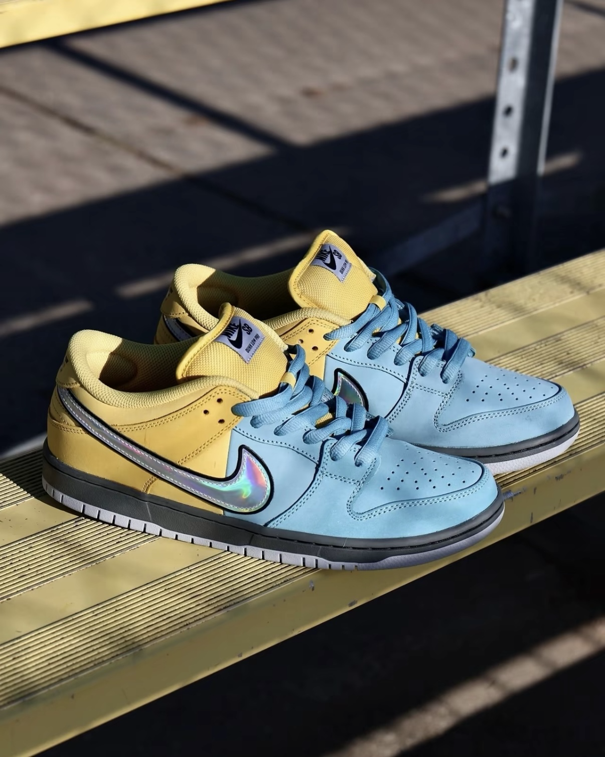 Nike SB Dunk Low Pro "Muni Fast Pass" 藍黃撞色 雷射勾 磨砂 霧面皮革 低筒休閒鞋 男鞋