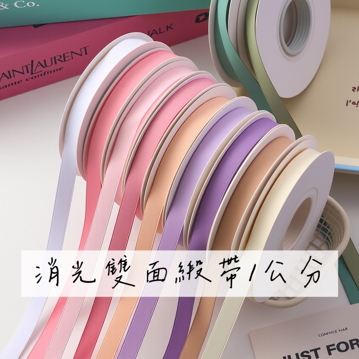 消光雙面緞帶1公分
