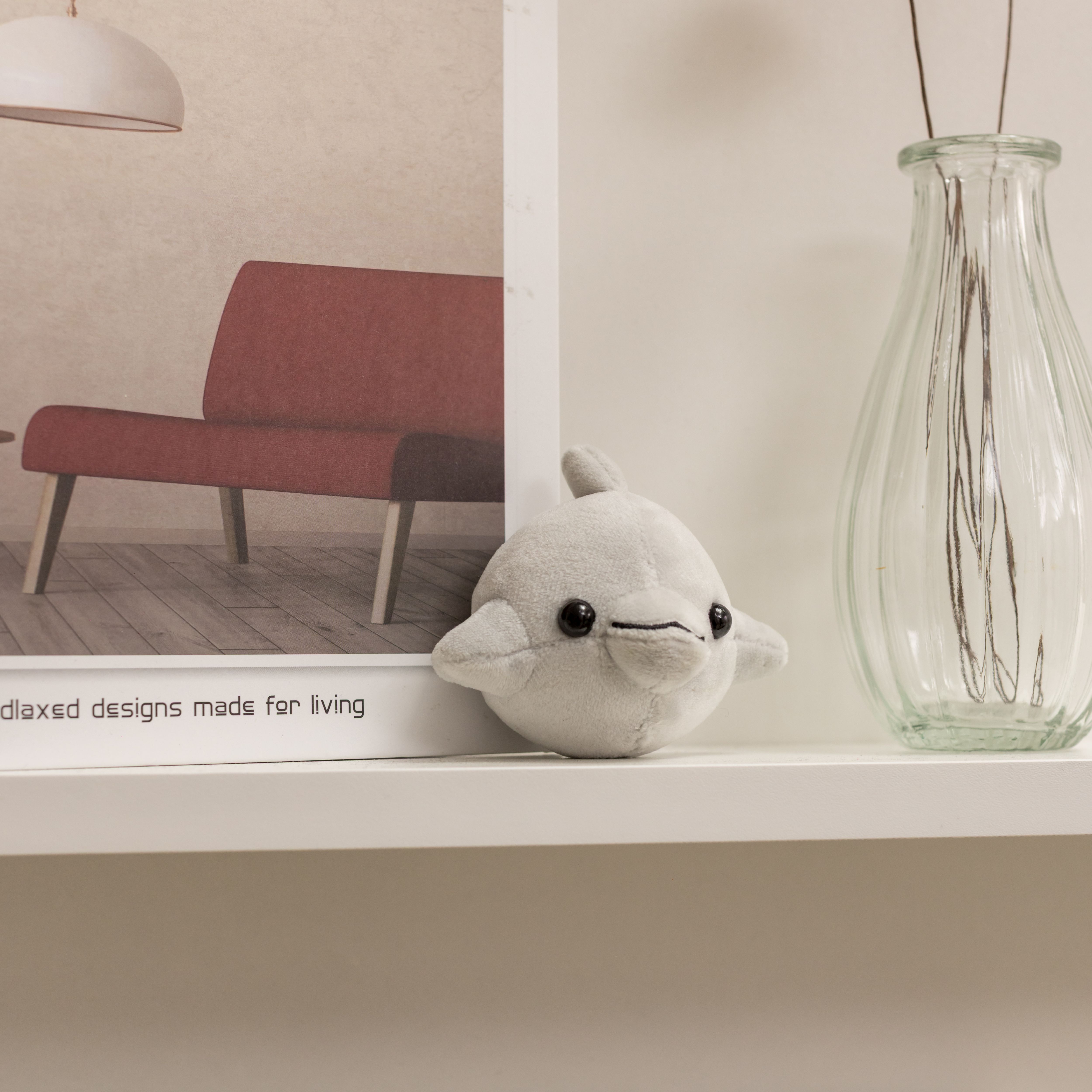 動物王國展 絨毛磁鐵《海豚》