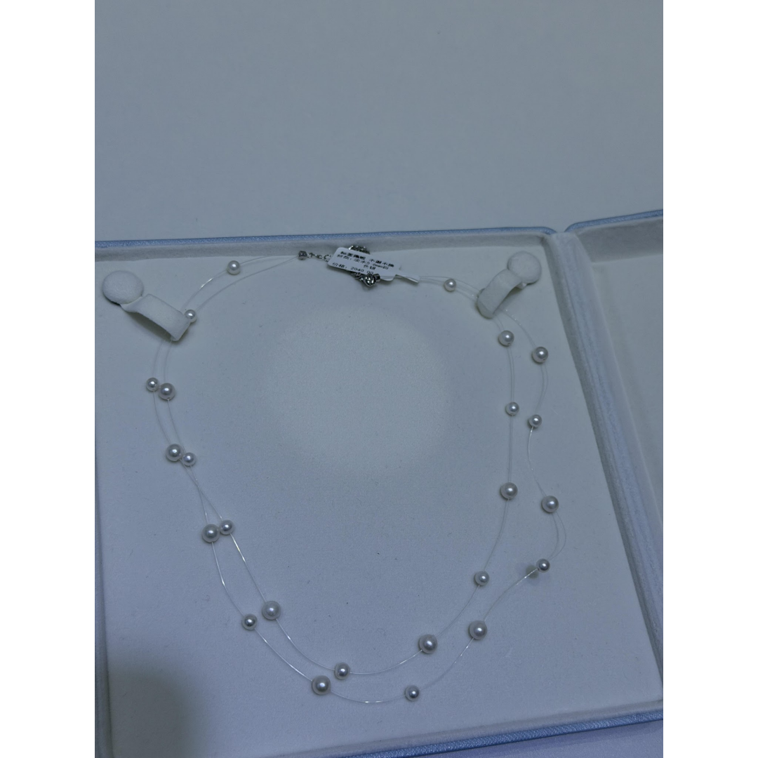 CN-LLH0706-134 JC64_珍珠滿天星頸鏈｜5－6mm 白色合金(連盒連證書) (A64)