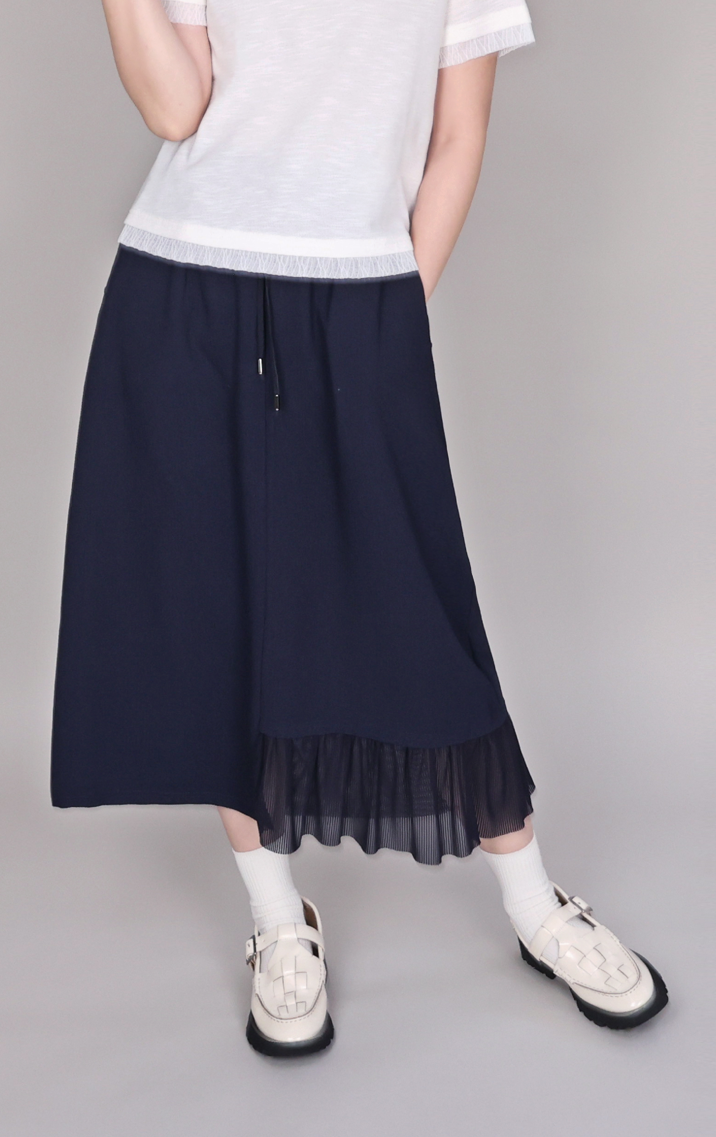 Chic Asymmetric Patchwork Maxi Skirt SK0282