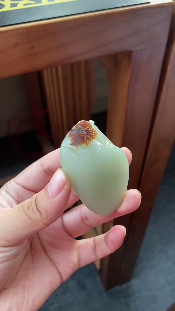 和田玉籽料鐘馗,天然和田玉軟玉
