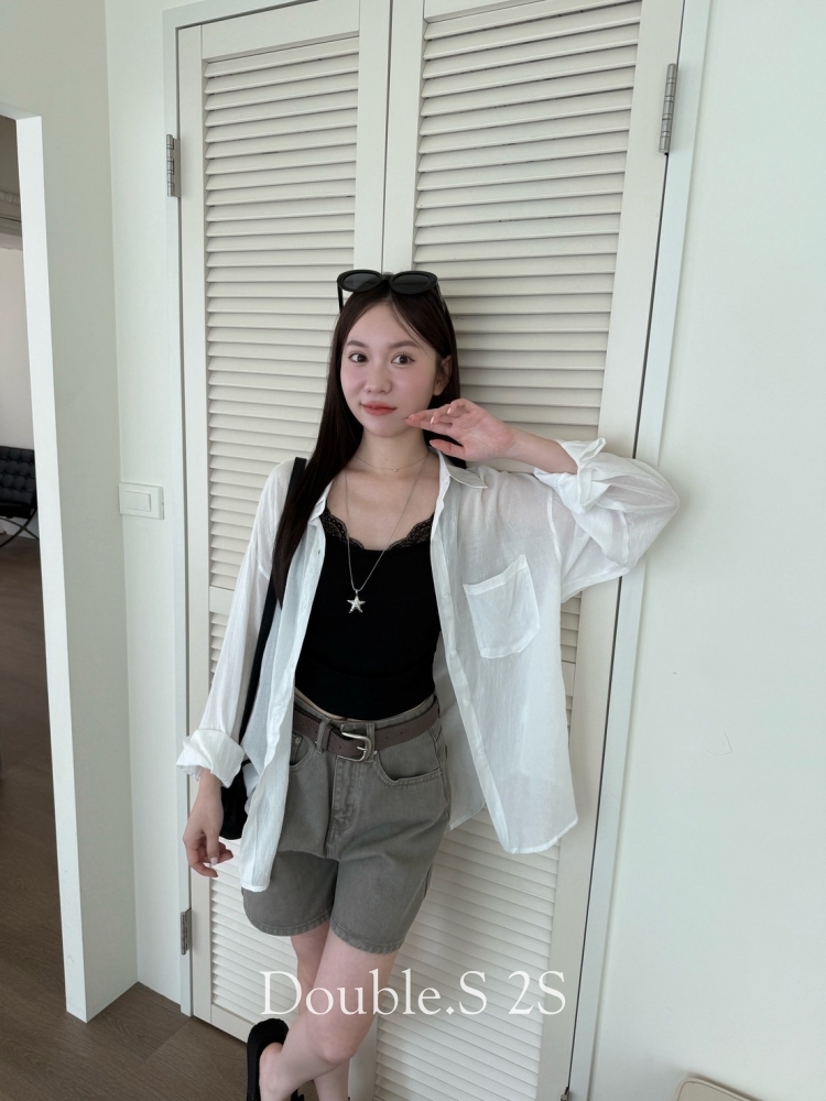 單口袋!基礎輕薄襯衫/外*3色
