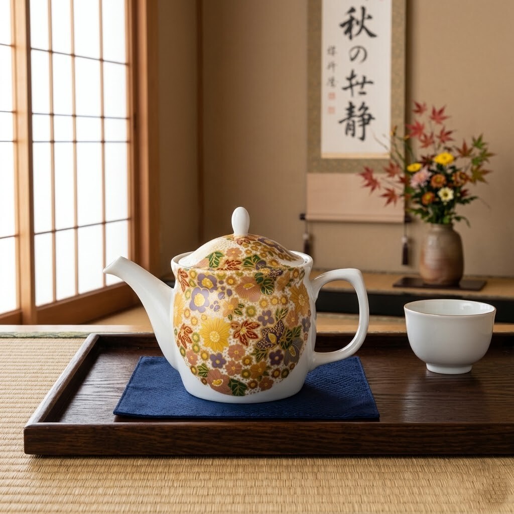 秋之杜靜．金彩花詰傳統茶具