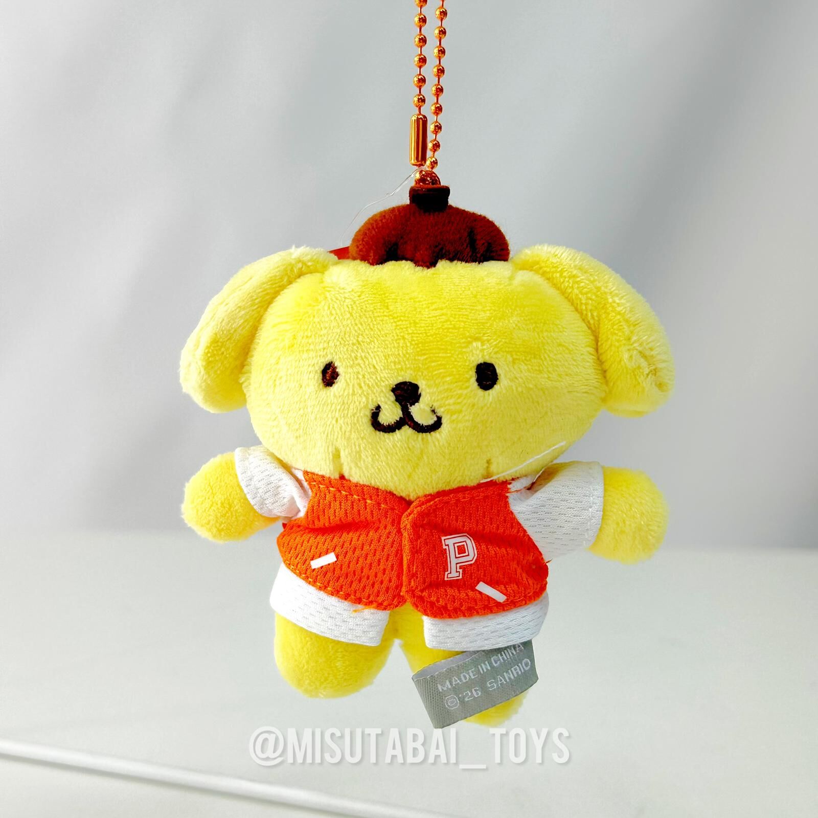 Sanrio Pompompurin Jacket Plush Doll Keychain (10cm)