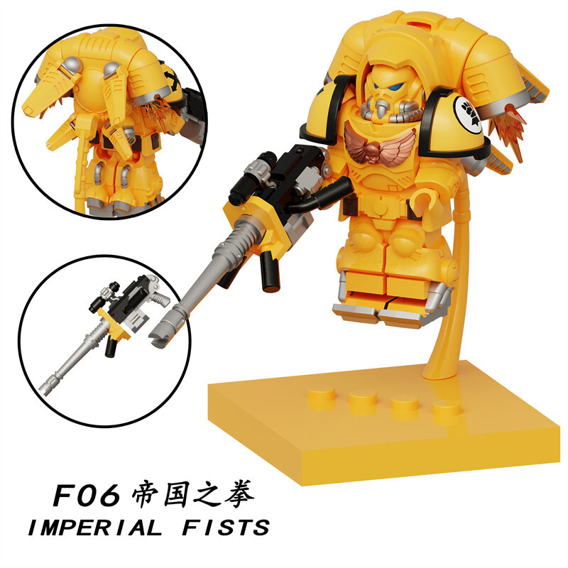 Imperial Fists 40k Custom Minifigures fit Lego FD06