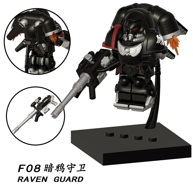 Raven Guard 40k Custom Minifigures fit Lego FD08