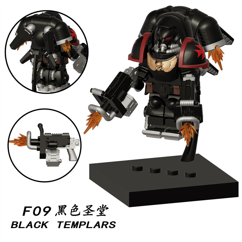 Black Templars 40k Custom Minifigures fit Lego FD09