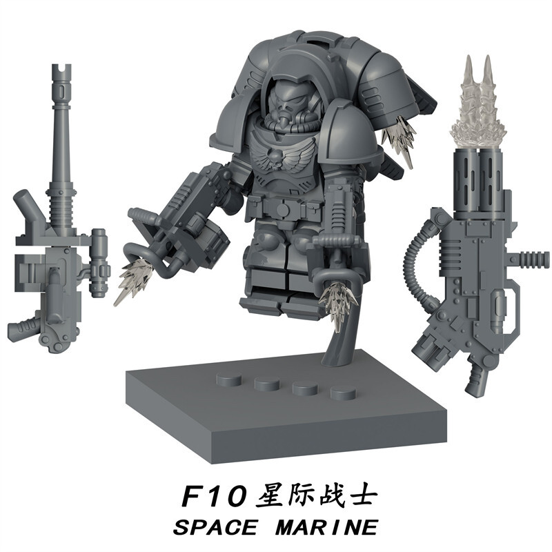 Space Marine 40k Custom Minifigures fit Lego FD10