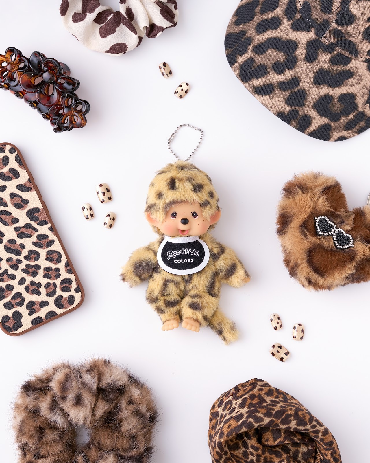 現貨┃Monchhichi 夢奇奇 蒙奇奇 豹紋 吊飾