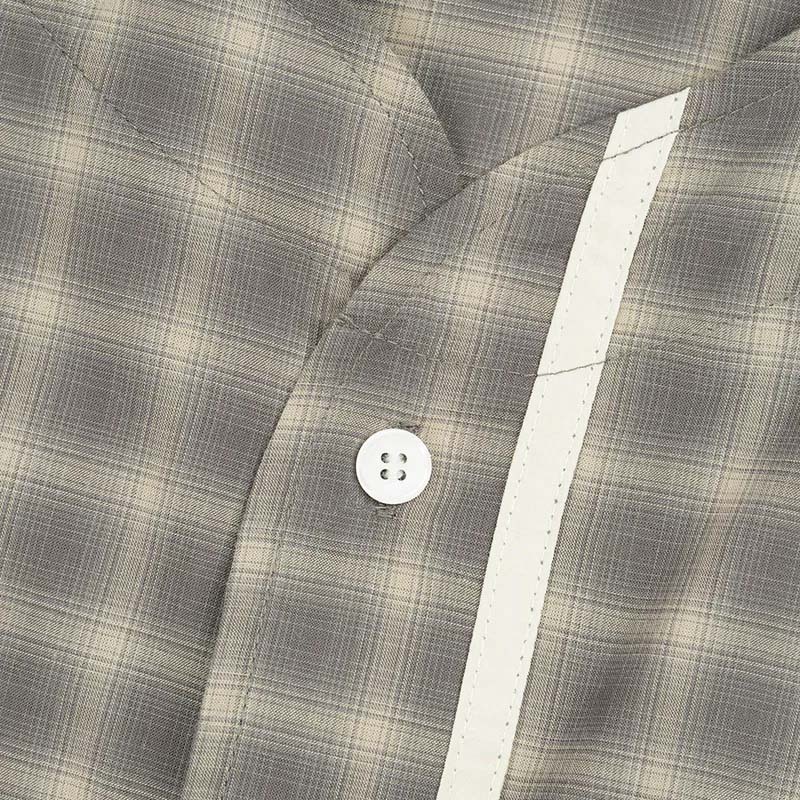 idealism Check Baseball Shirt Brown 格子 棒球衫 短袖 棕色 ID-40 [台灣現貨]