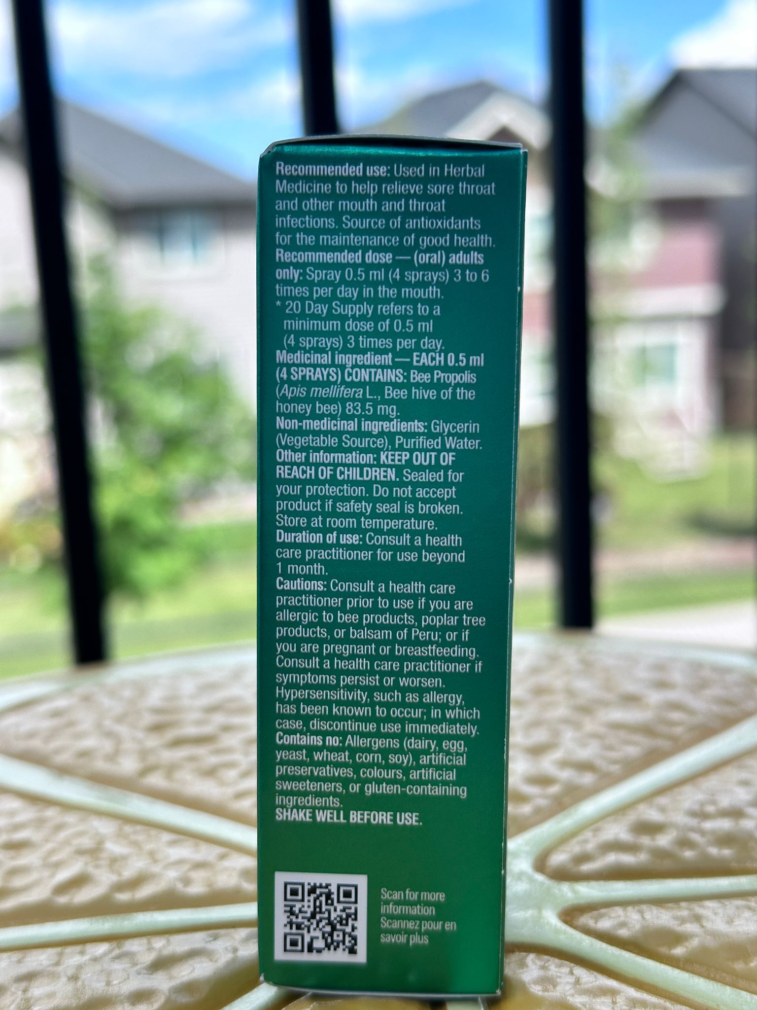 UD10 Organika 蜂膠喉嚨噴霧 (無酒精)  Bee Propolis 30ml  **到期日:約 2029/07