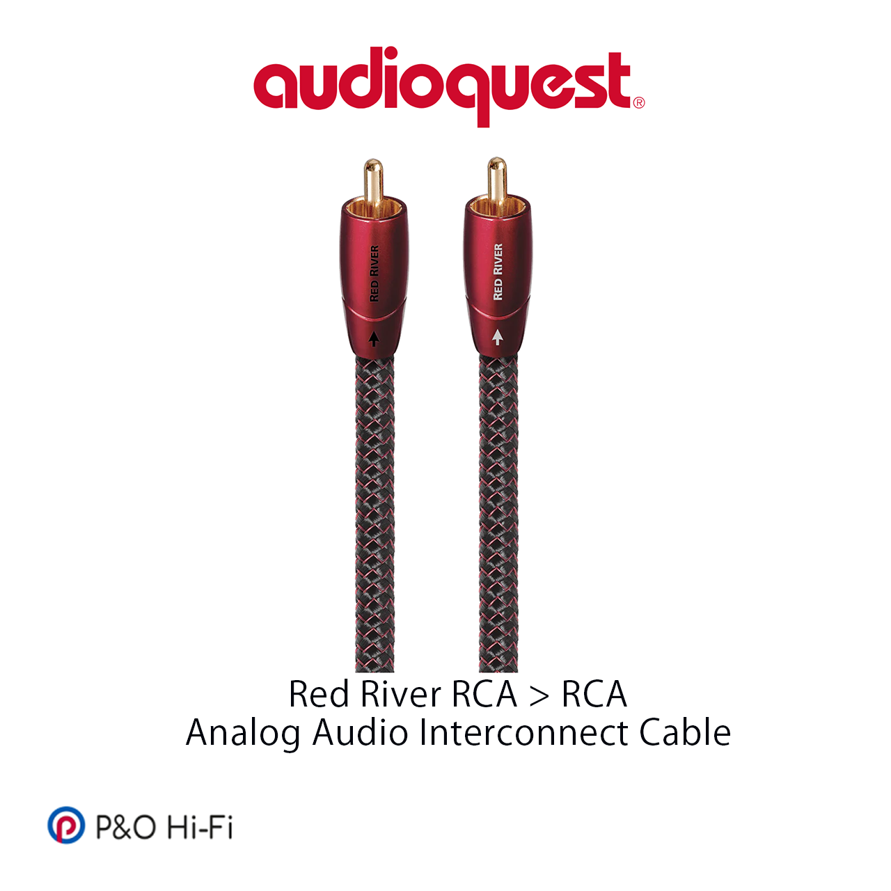 AudioQuest Red River (紅河) RCA > RCA River Series (河流系列) 模擬訊號線 (一對)