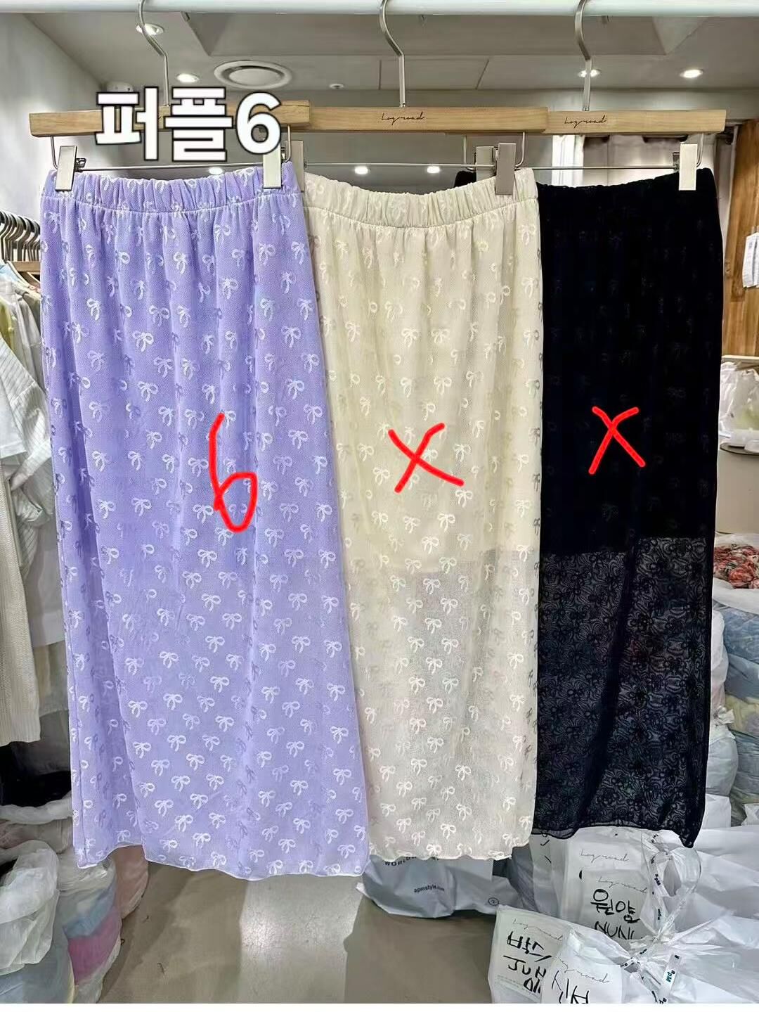 LR6361 蝴蝶結花紋長裙 *特價貨品不設退換*