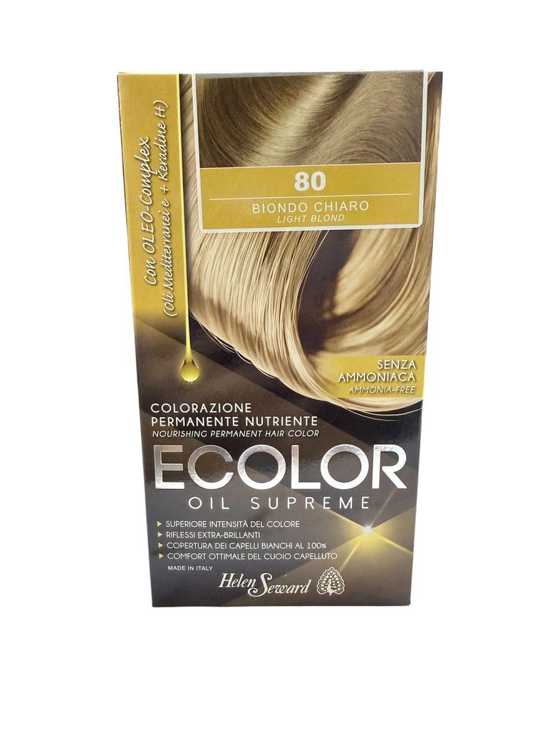 ECOLOR OIL SUPREME - Blond series - 80 Light Blond (AMMONIA FREE)