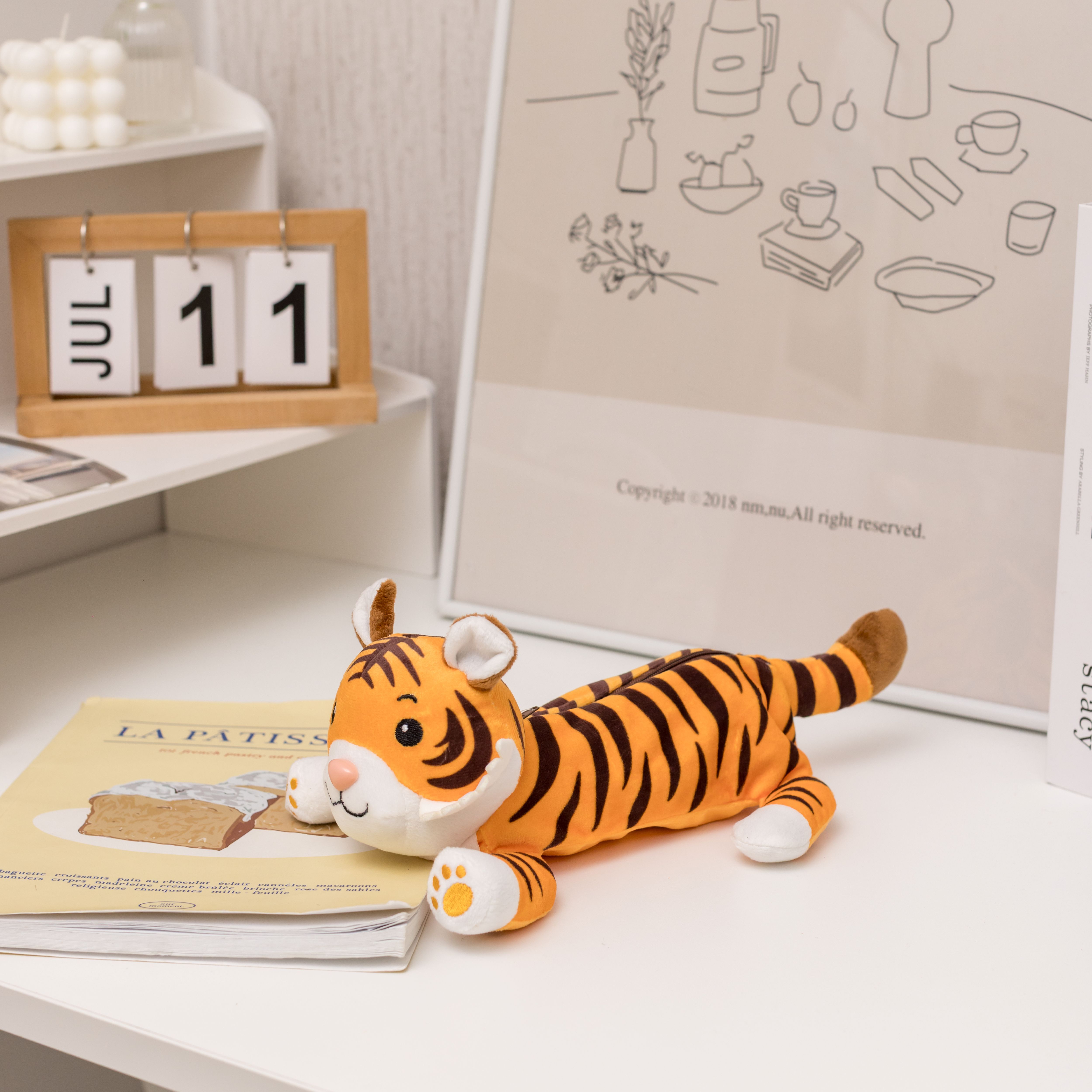 動物王國展 絨毛筆袋《老虎》【預計8月中後陸續發貨】