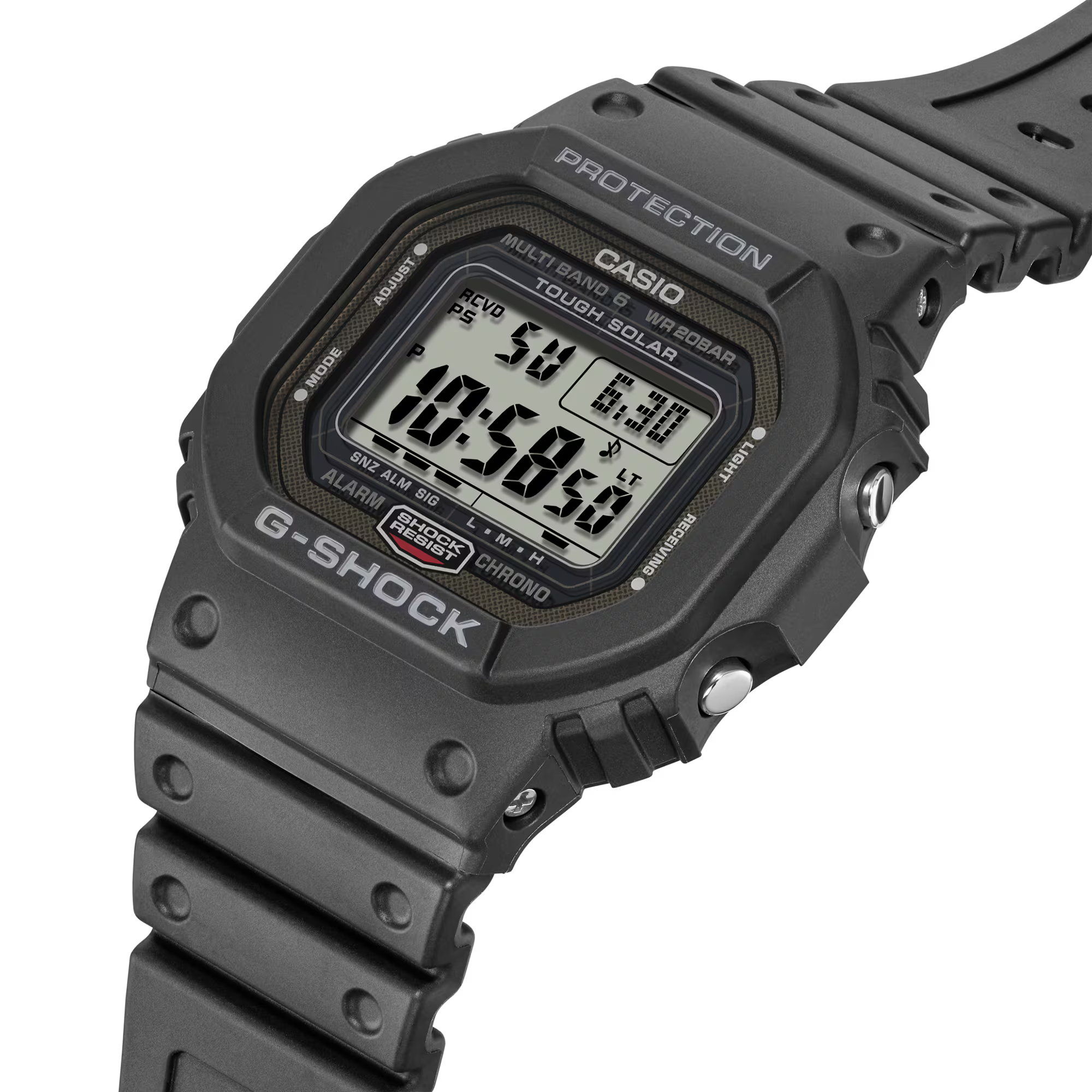 萬年鐘錶 - G-SHOCK  經典設計金屬錶殼太陽能電波電子錶 GW-5000U-1  錶徑 : 42.8mm