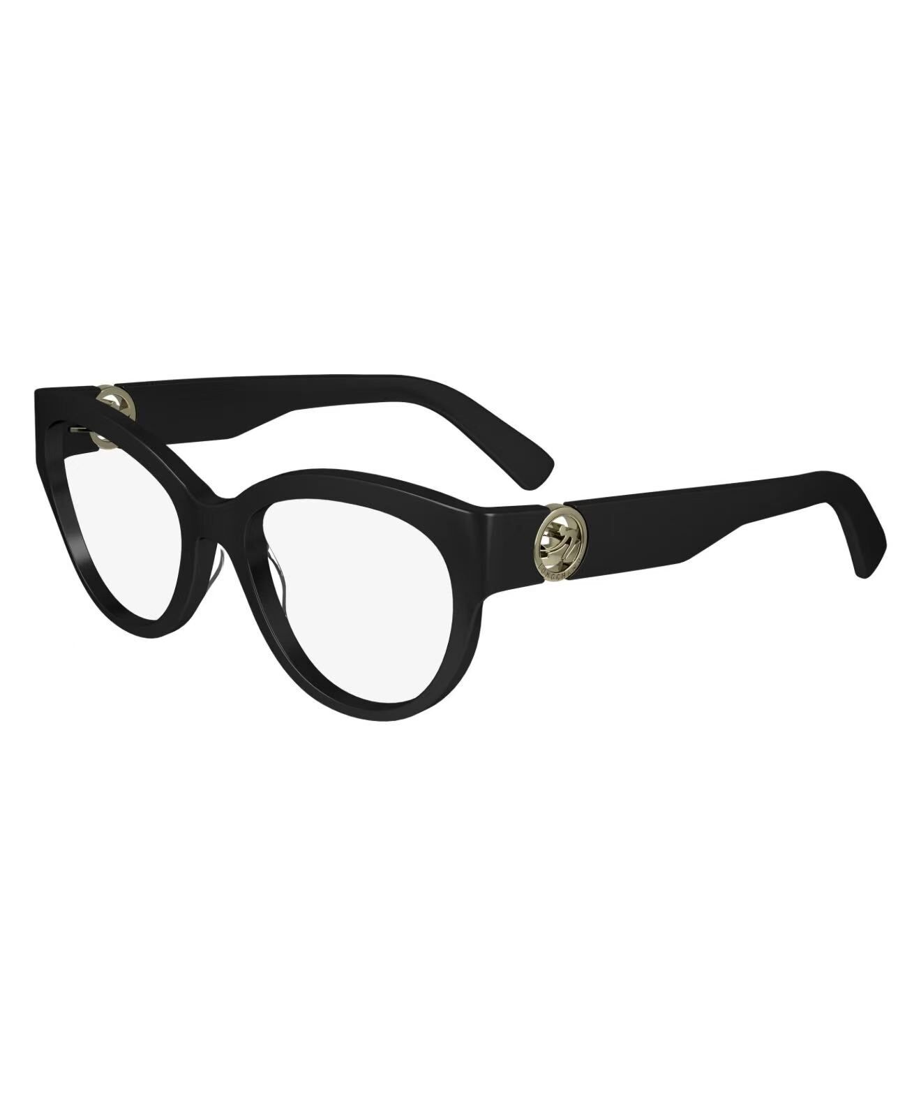 【預購】LONGCHAMP H070614 Cat Eye 女裝平光鏡眼鏡 (黑色粗邊框配鏤空裝飾)