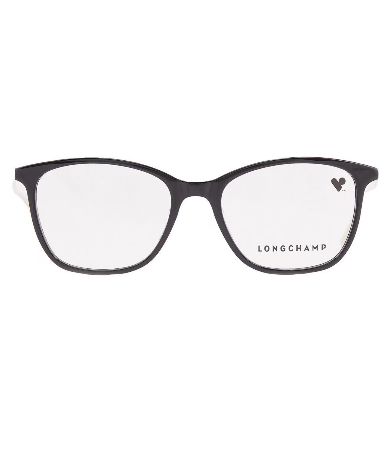 【預購】LONGCHAMP H070619 女裝方框平光鏡眼鏡 (黑色鏡框配金色鏡腿)