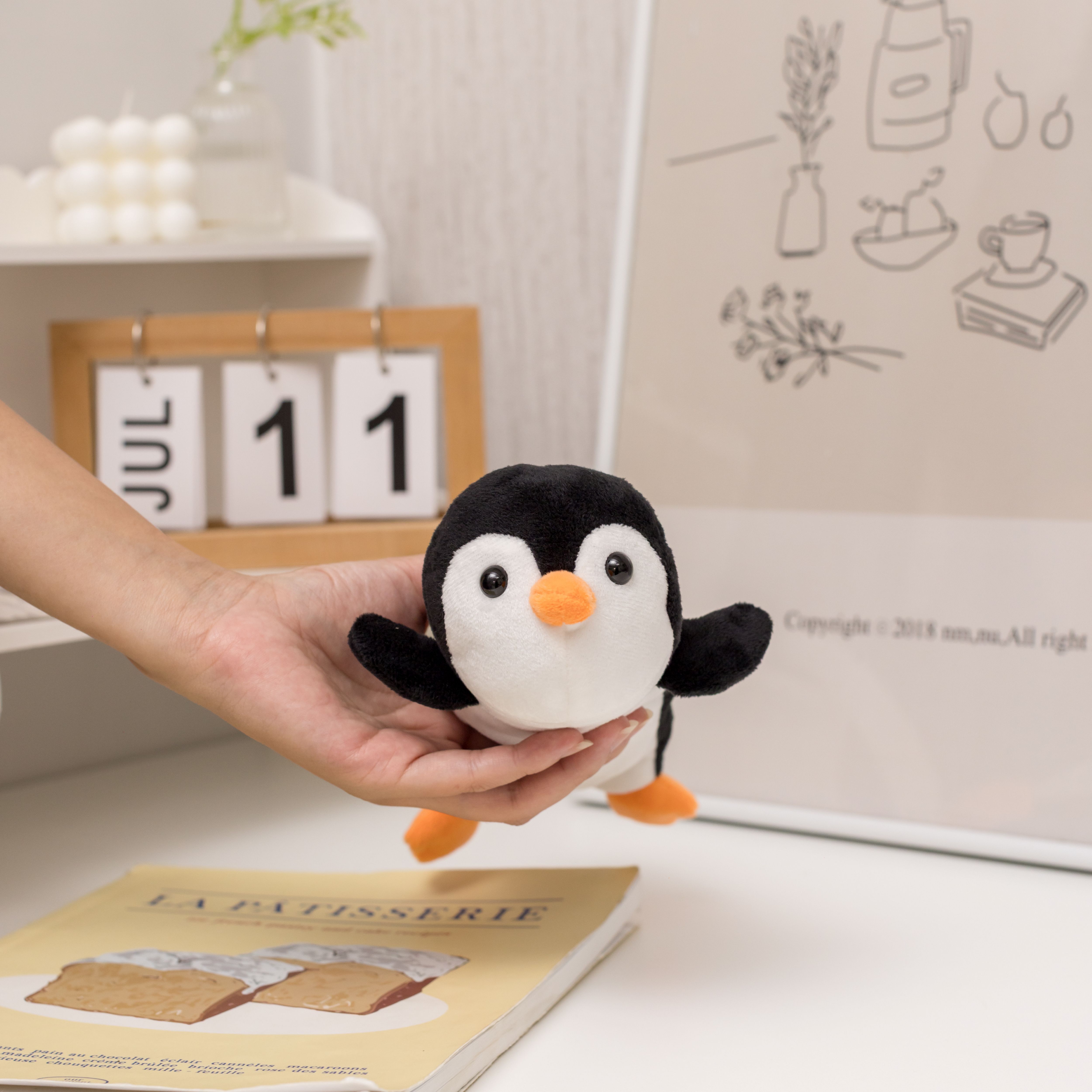 動物王國展 絨毛筆袋《企鵝》【預計8月中後陸續發貨】