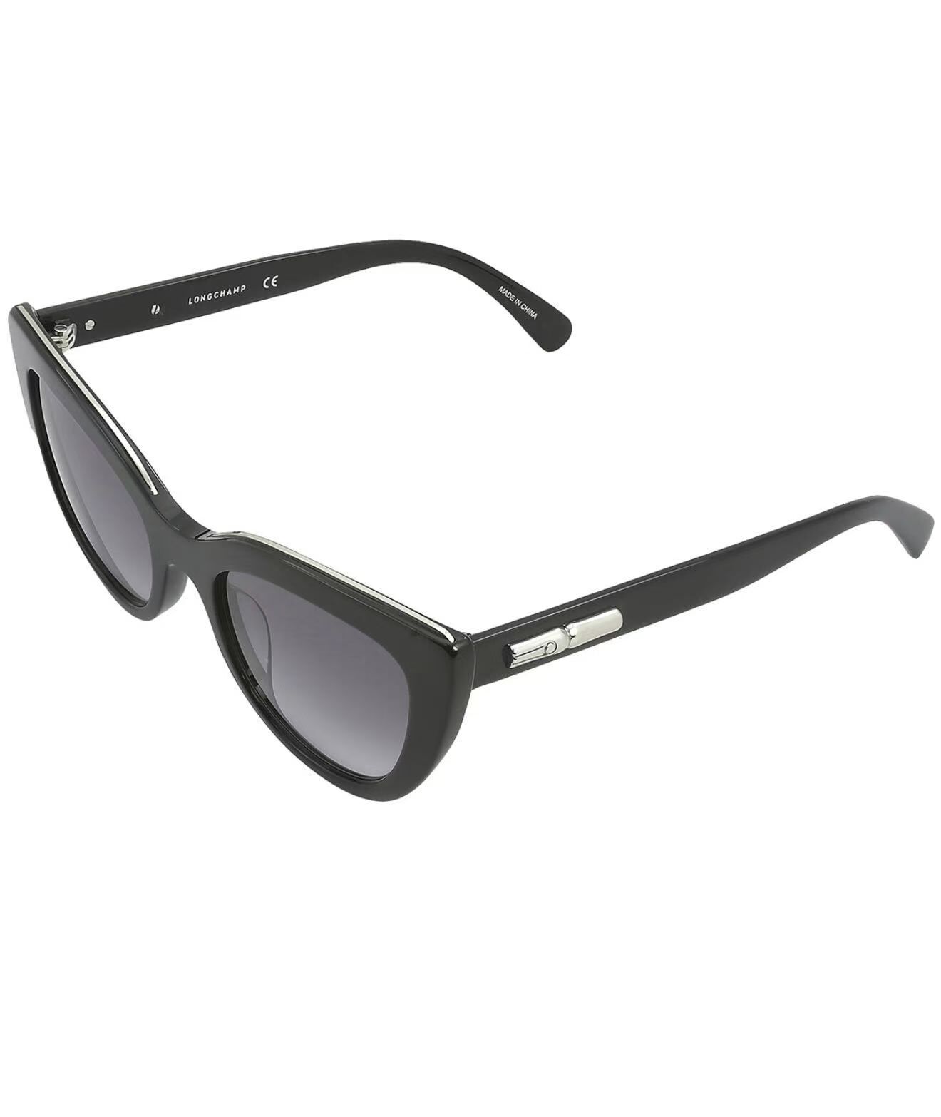 【預購】LONGCHAMP H070621 Cat Eye 女裝太陽眼鏡 (黑色框配灰色漸層鏡片)
