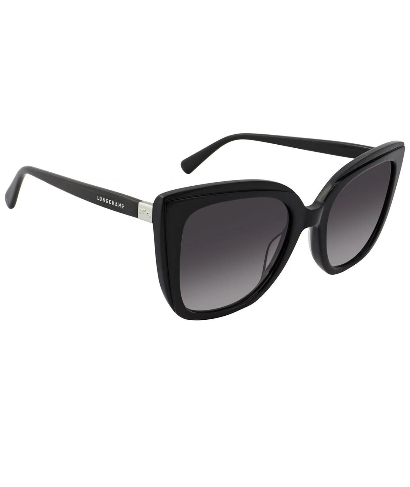 【預購】LONGCHAMP H070623 Cat Eye 女裝太陽眼鏡 (黑色粗邊框配灰色漸層鏡片)