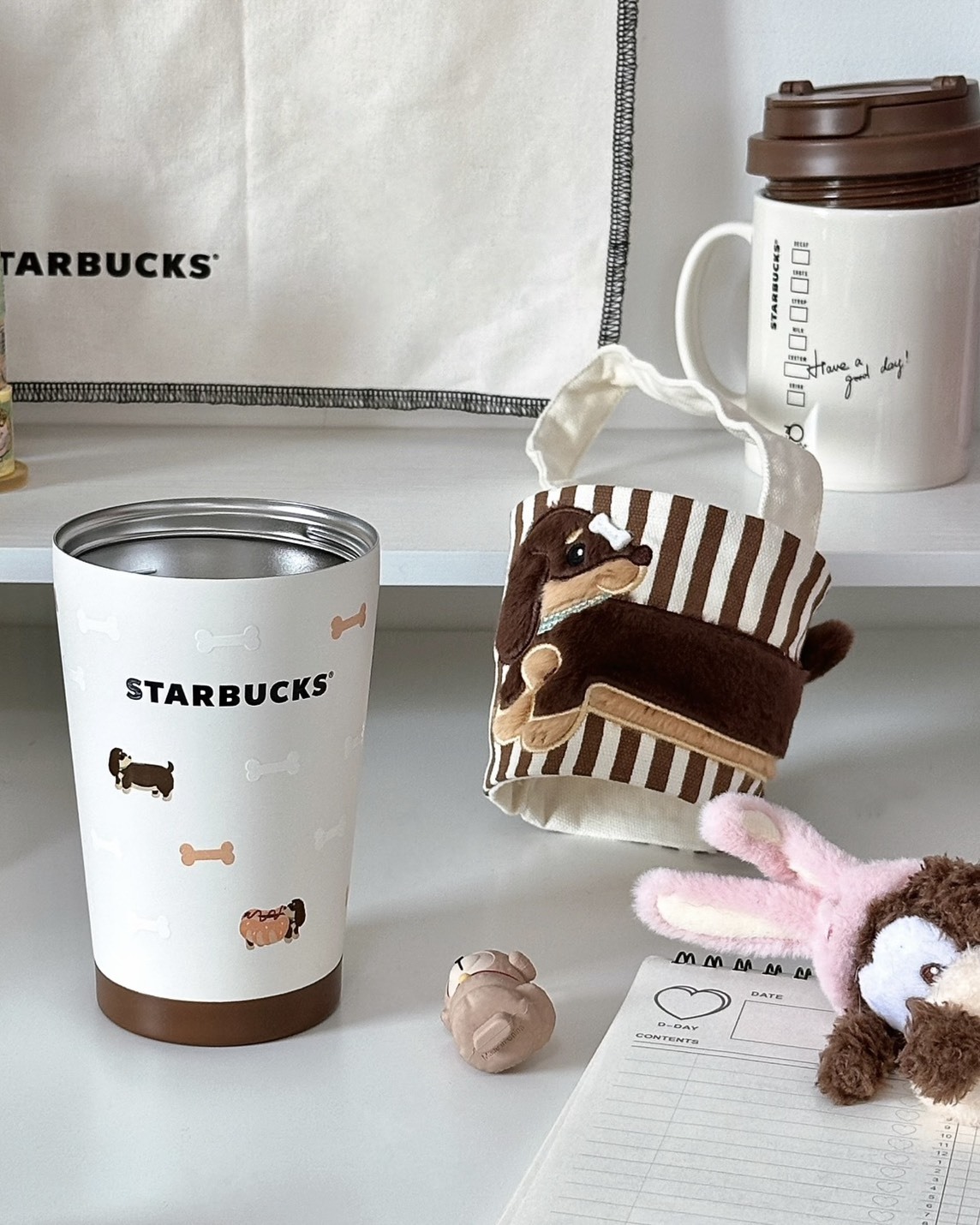 Starbucks 星巴克 臘腸狗 隨行杯 保溫杯 贈杯套 380ml
