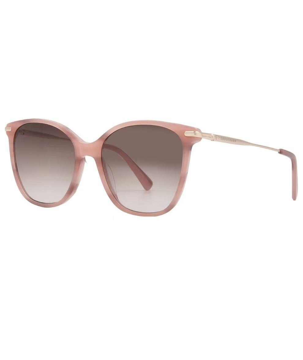 【預購】LONGCHAMP H070624 女裝方框太陽眼鏡 (粉色配啡色漸層鏡片)