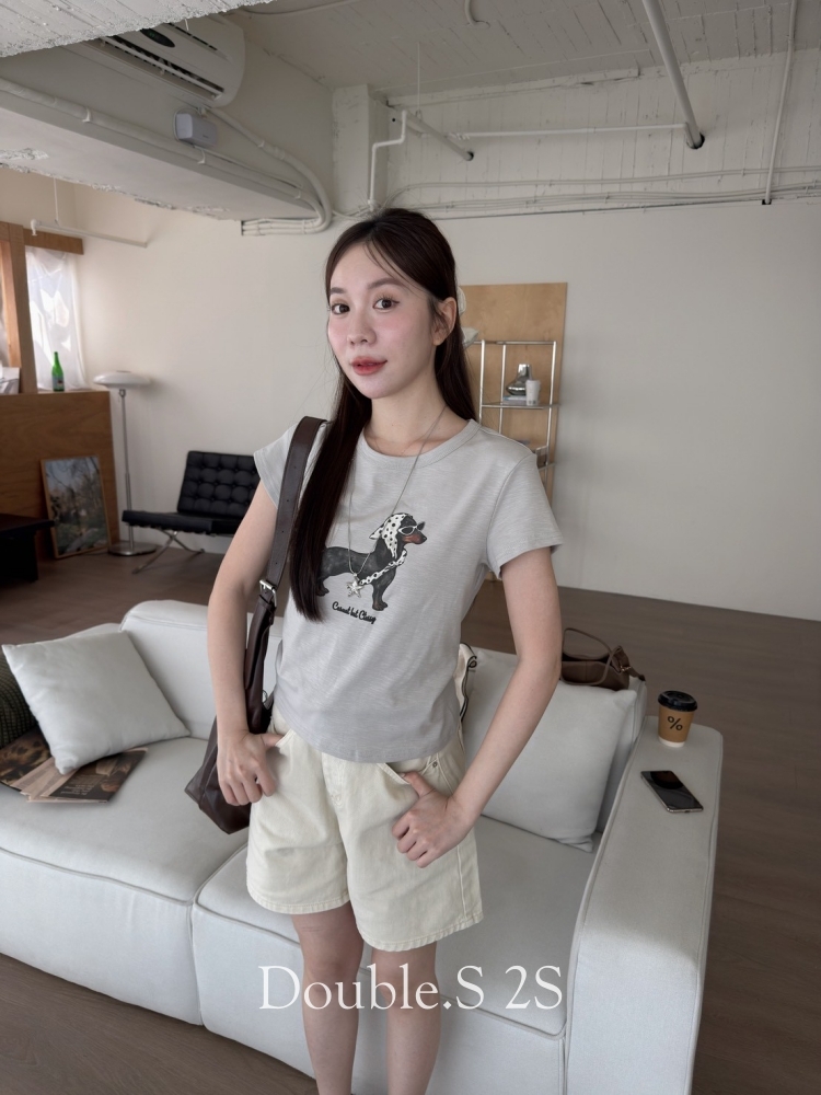 時髦臘腸狗狗Tee*3色