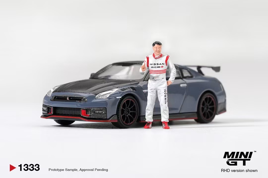 預訂Pre Order- MiniGT 1333 Nissan GT-R Nismo 2024 Tsukuba Production Car Lap Record W / Matsuda Figure Tsugio Matsuda Collection