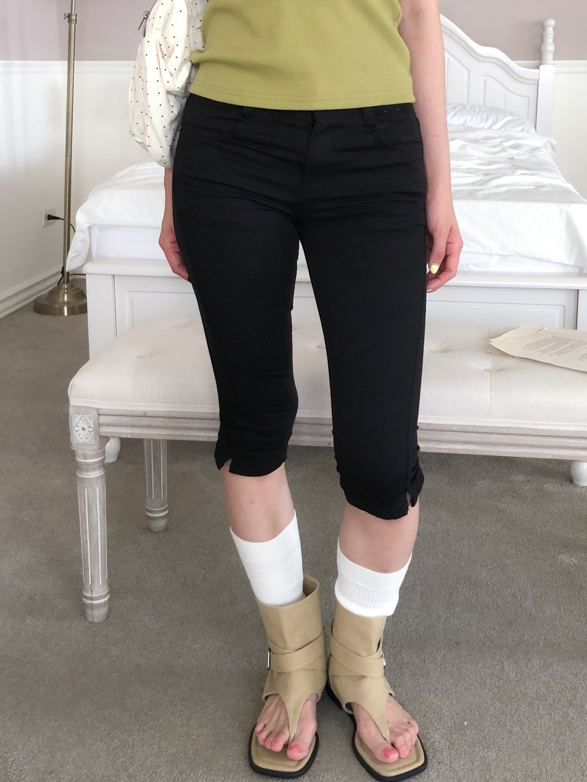 cotton span capri pants #七分褲