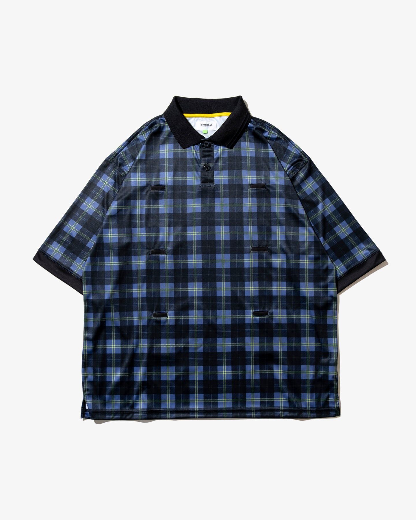 Demarcolab｜PLAID KUN S/S POLO (NAVY)