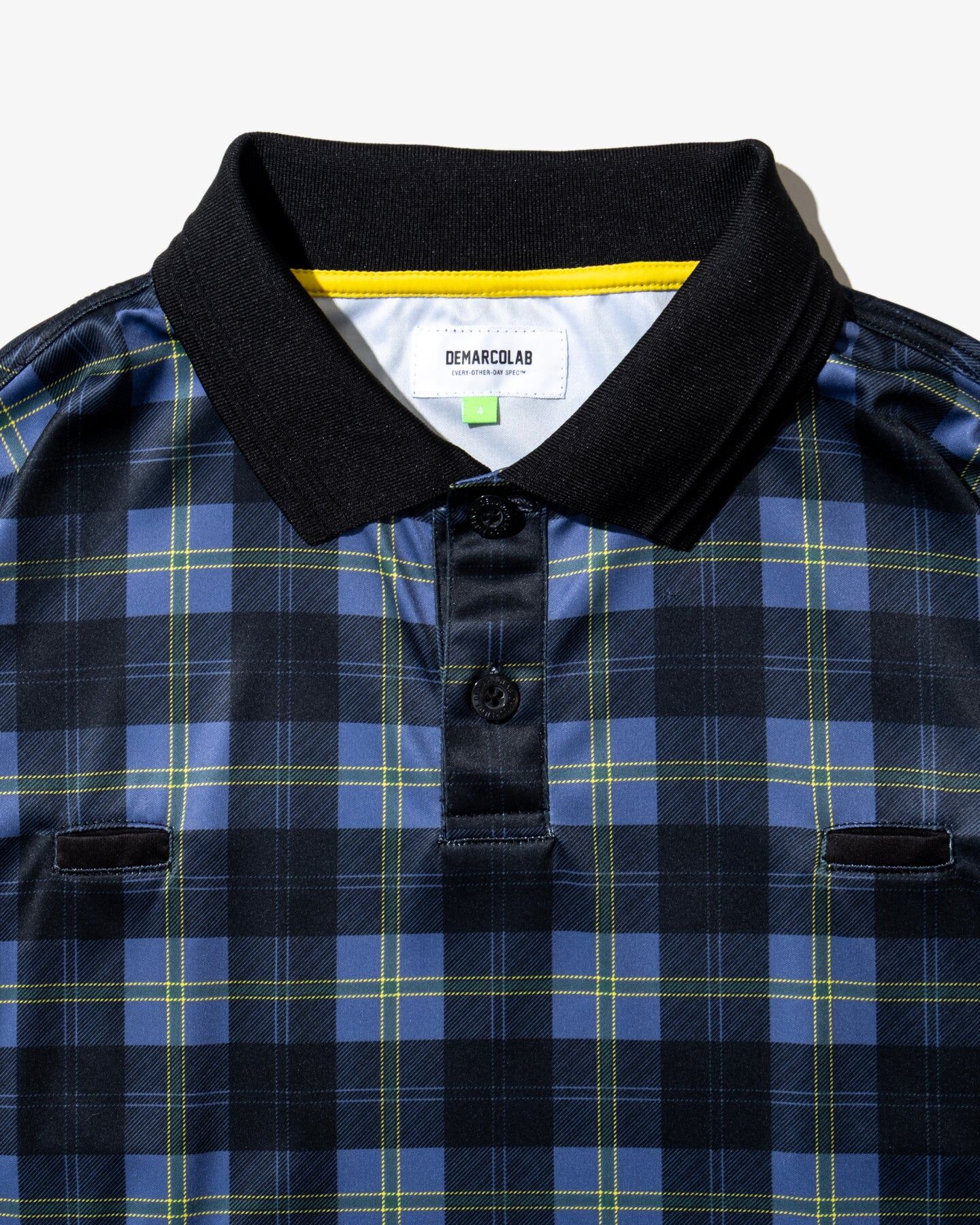 Demarcolab｜PLAID KUN S/S POLO (NAVY)