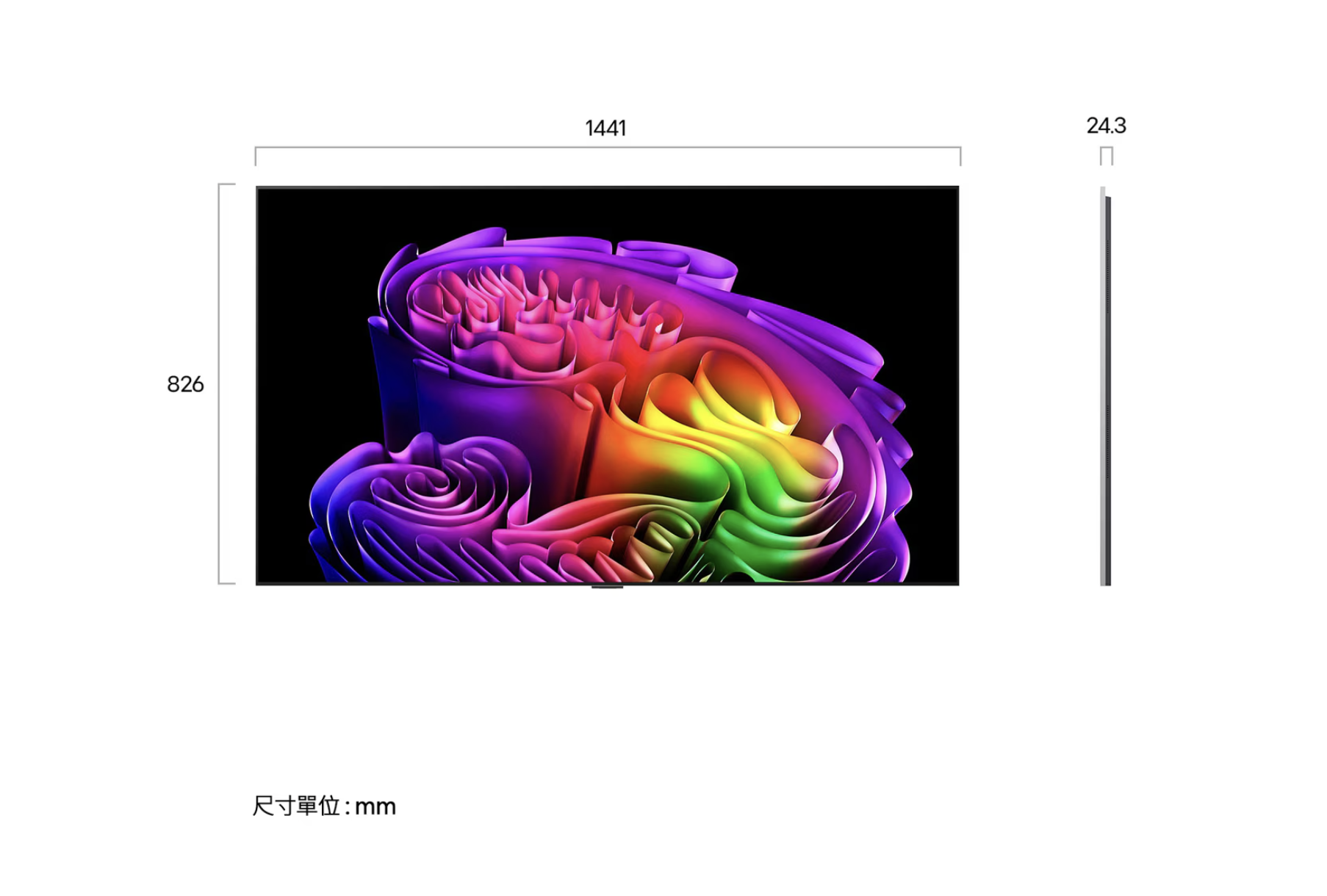 LG OLED65G6PTA 尺寸規格