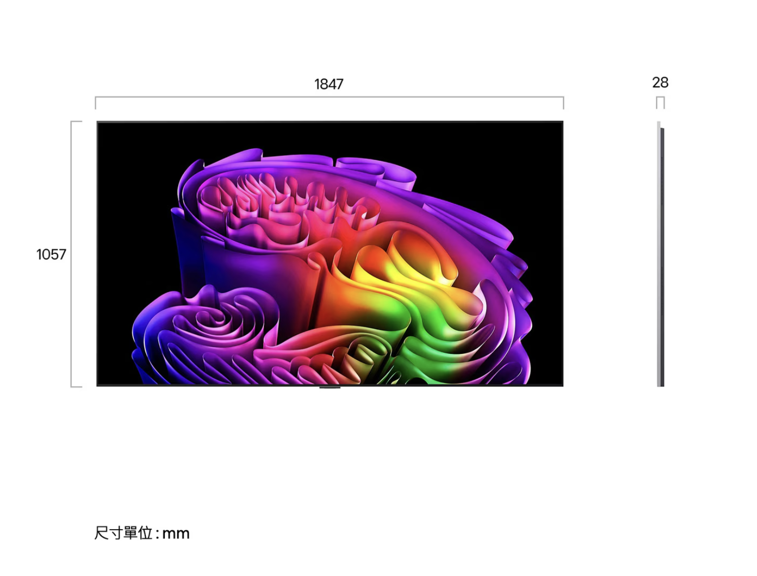 LG OLED83G6PTA 尺寸規格