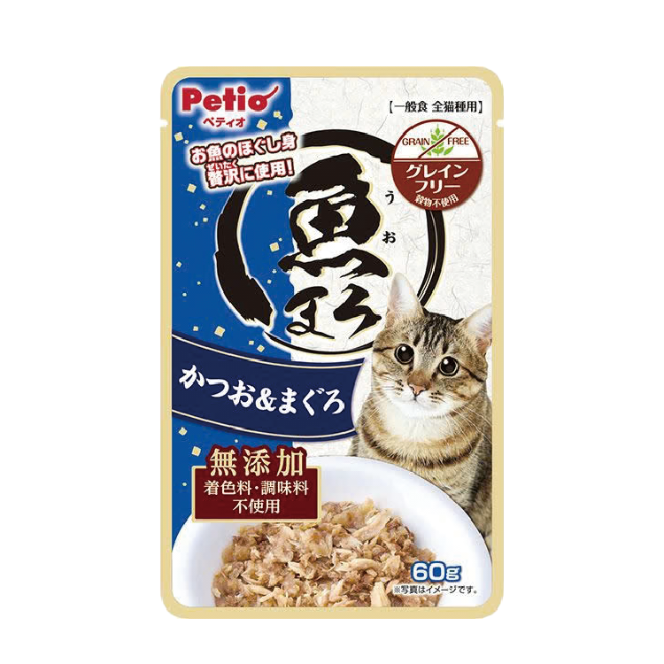 Petio  鰹魚與吞拿魚風味 貓咪濕糧 60g（PTO-6503）