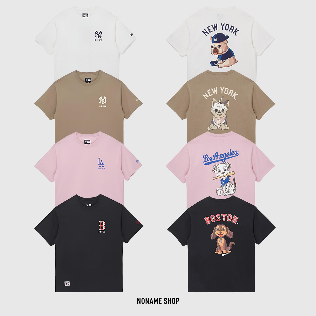NEW ERA SS26 萌寵系列 MLB 紐約洋基隊 洛杉磯道奇隊 波士頓紅襪隊 狗狗 短袖 四款 (男款)