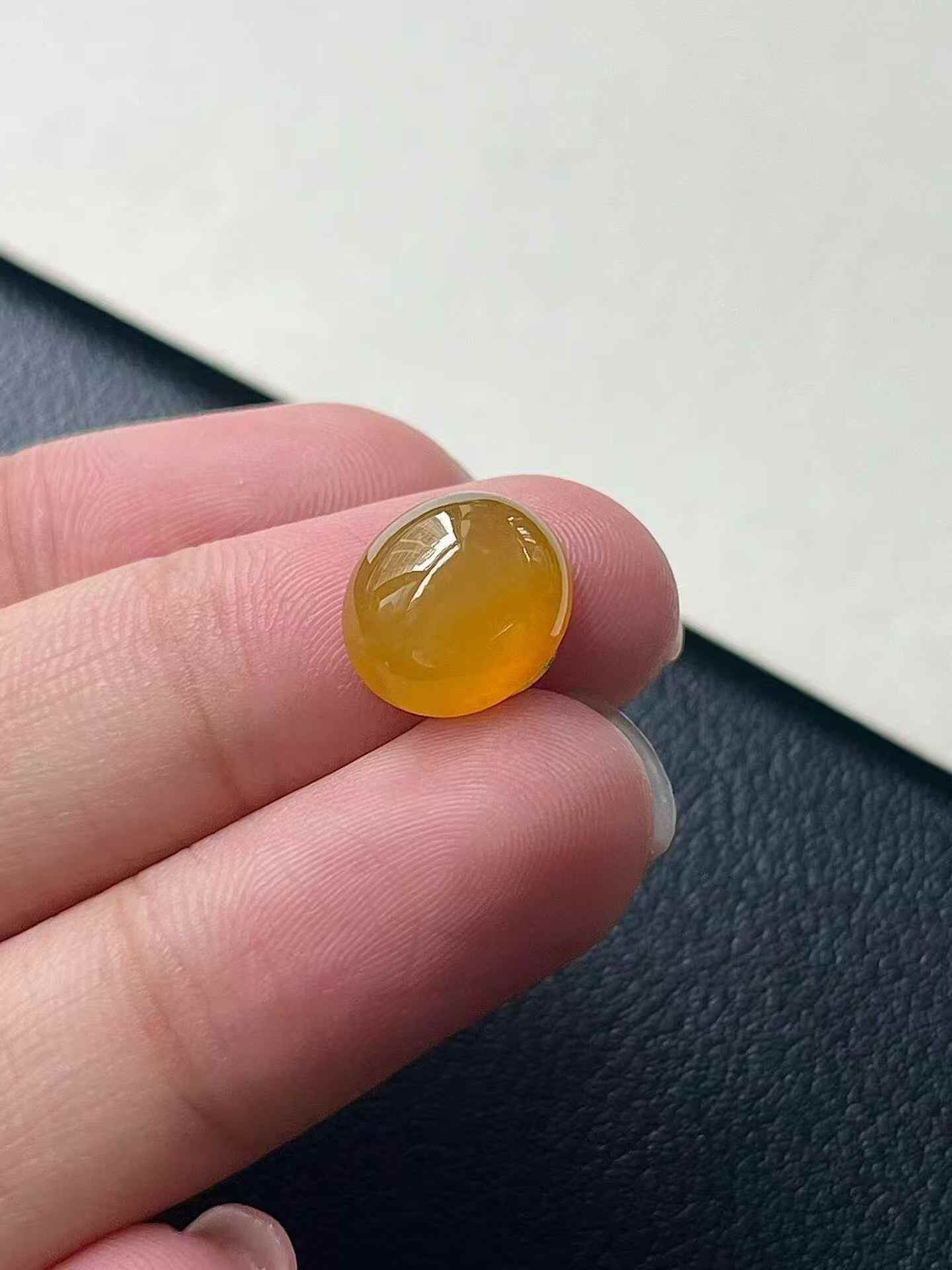 翡翠黃翡蛋面,天然翡翠A玉, 緬甸玉, Jade, Jadeite
