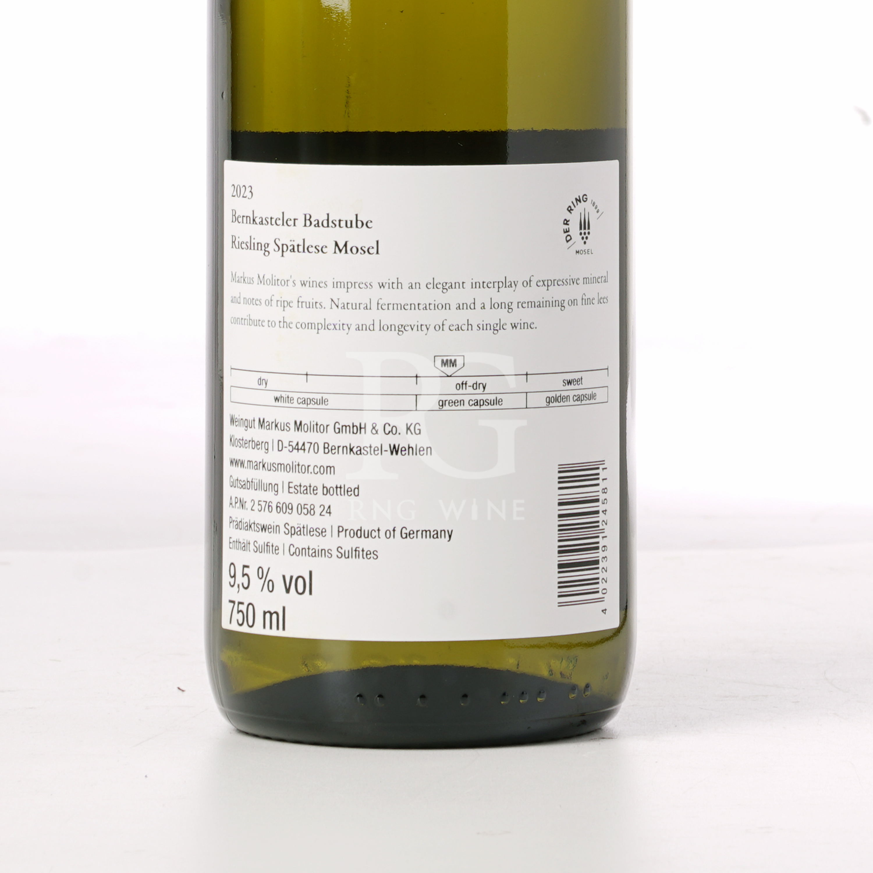Markus Molitor Bernkasteler Badstube Riesling Spatlese Off Dry 2023 (RP93)