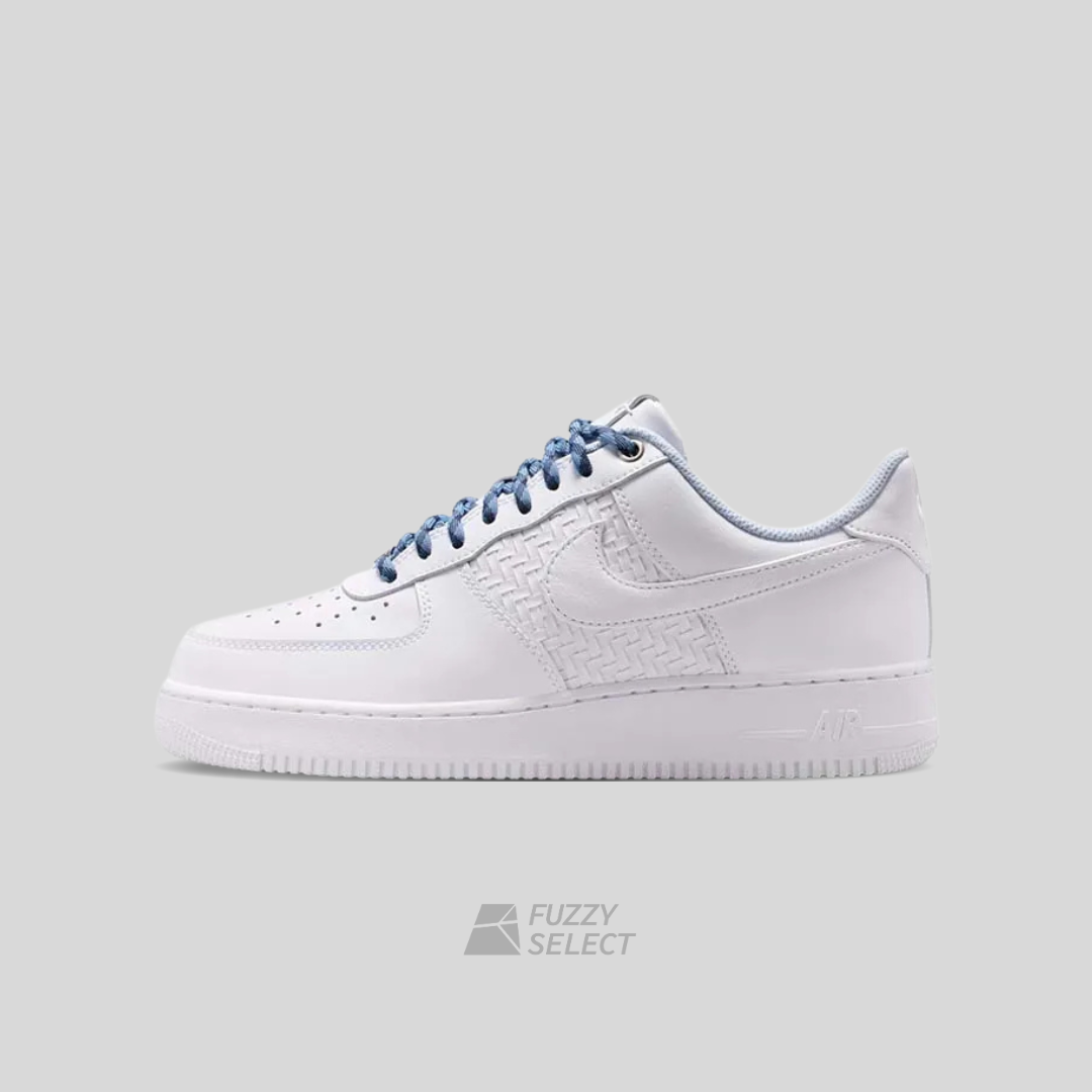 【逢甲 FUZZY】Nike Air Force 1 "Metallic Silver White" 編織 白藍 IW1892-111