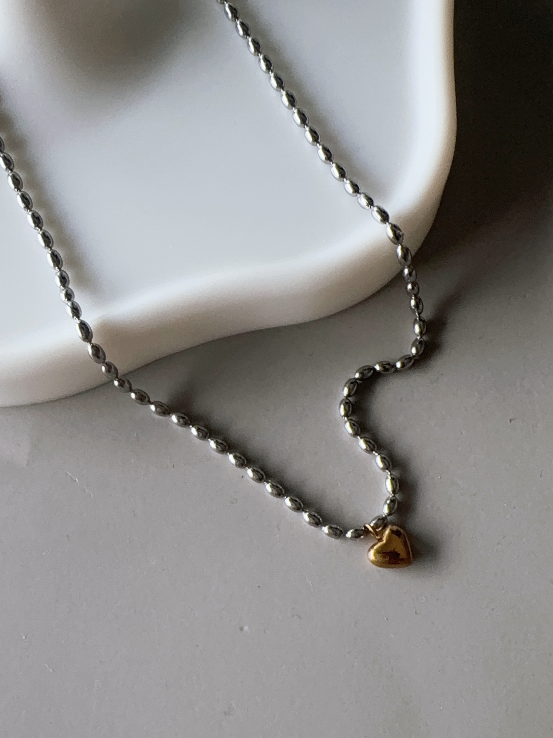 MSA heart charm necklace